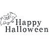 Happy Halloween Bat Word Art