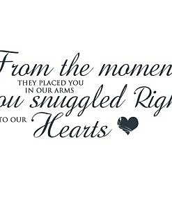 Snuggled Heart Word Art