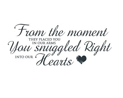 Snuggled Heart Word Art