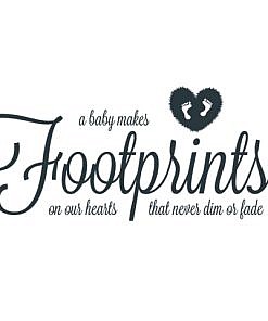 Footprints Word Art