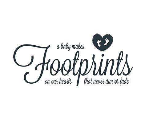 Footprints Word Art