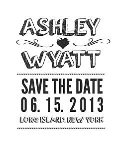 Ashley Save The Date Word Art