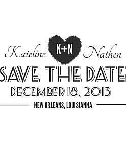 Kateline Save The Date Word Art