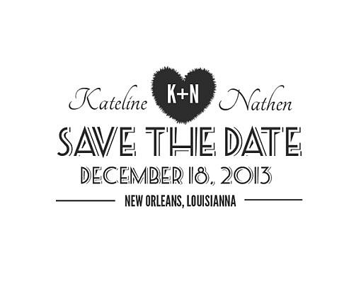 Kateline Save The Date Word Art