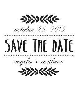 Angela Save The Date Word Art