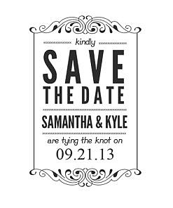 Samantha Save The Date Word Art