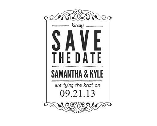 Samantha Save The Date Word Art