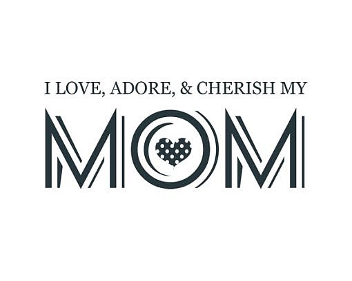 Cherish Mom Word Art