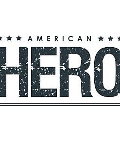 American Hero Word Art