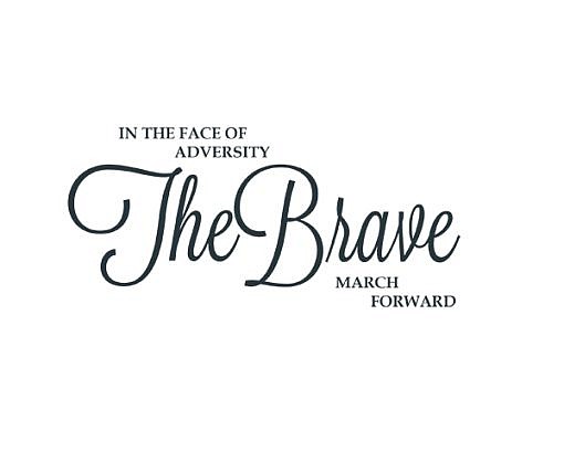 Brave Forward Word Art